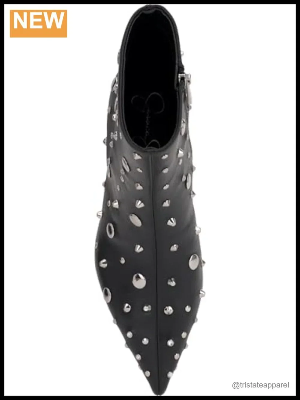 Faux Leather Kitten Heel Ankle Bootie Pointed Toe Pull-On